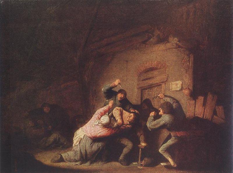 Adriaen van ostade Brawl